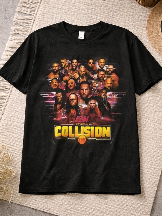 Tultex Other - AEW Saturday Collision Event T-Shirt Men's Medium Wrestling Tee